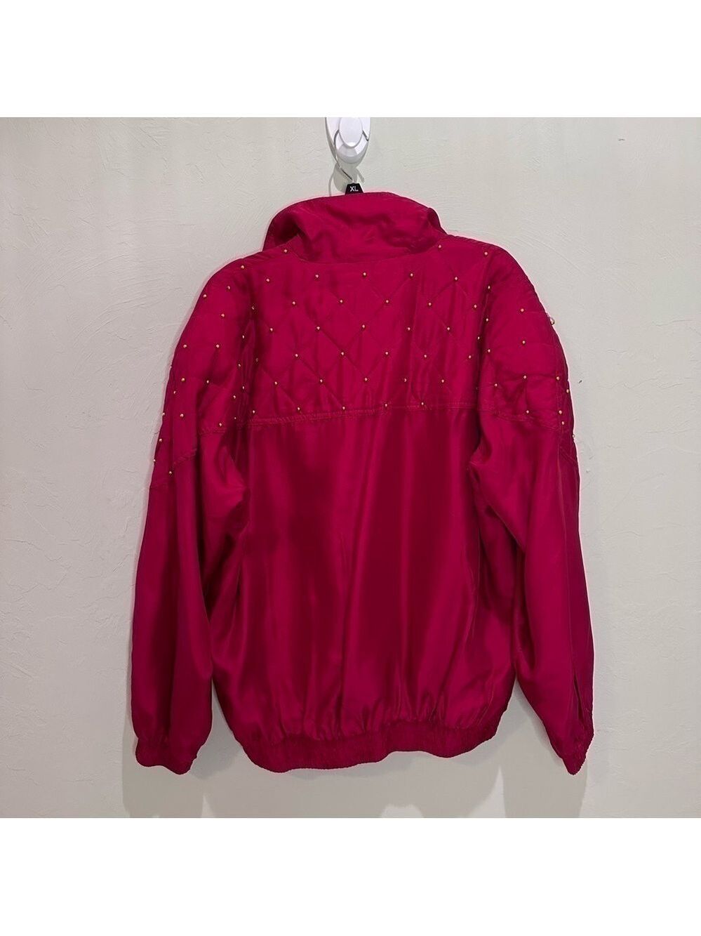 FUDA International Vintage 100% Silk Red Jacket Size XL - Picture 2 of 8